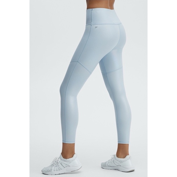 FABLETICS PureLuxe Iridescent Powder Blue High-Waisted 7/8 Leggings Size 2X - Picture 2 of 14